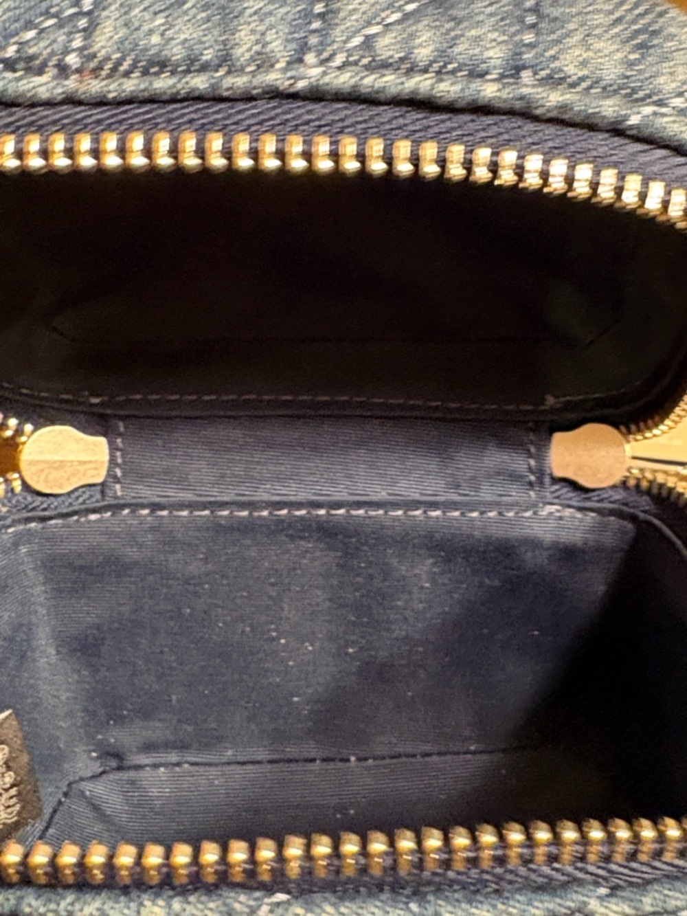 COACH Quilted Dark Blue Denim Bag with Silver Accents - Picture 11 of 11